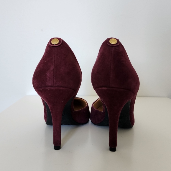 MICHAEL KORS Women's Burgundy Suede Point Toe Pumps, size 5 - Picture 4 of 7